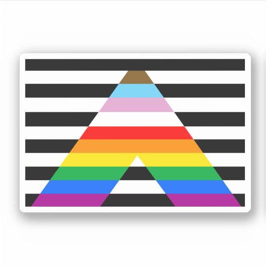 Sticker Drapeau de l'Ally Pride de progression LGBTQ (Devant)