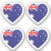 Sticker Drapeau de l'amour de l'Australie (Recto)