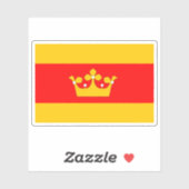 Sticker Drapeau de Lanškroun, République tchèque (Feuille)