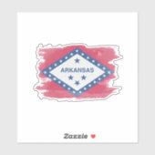 Sticker Drapeau de l'Arkansas, Arkansas (Feuille)