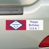 Sticker Drapeau de l'Arkansas, Joyeux anniversaire (En voiture)