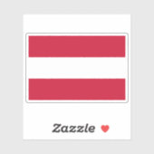 Sticker Drapeau de l'Autriche (Feuille)