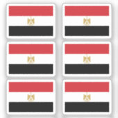 Sticker Drapeau de l'Egypte Collection pack de 6 (Recto)