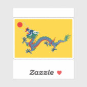 Sticker Drapeau de l'Empire de Chine (Feuille)