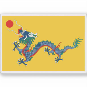 Sticker Drapeau de l'Empire de Chine