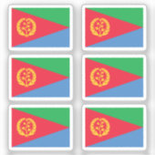 Sticker Drapeau de l'Erythrée Collection pack de 6 (Recto)