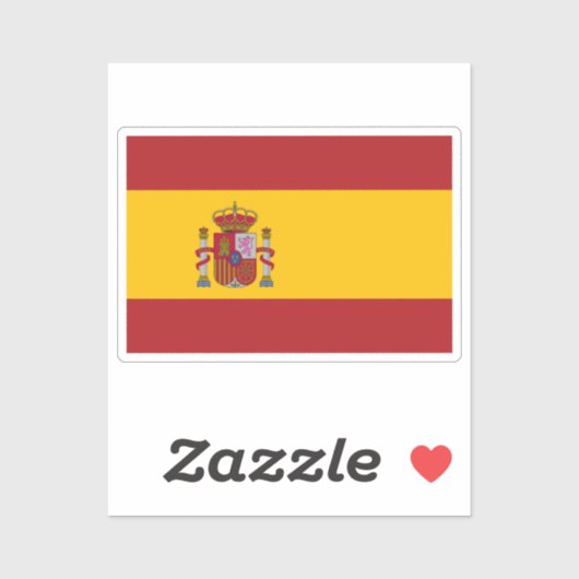 Sticker Drapeau de l'Espagne découpé sur mesure (Feuille)