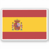 Sticker Drapeau de l'Espagne découpé sur mesure (Recto)