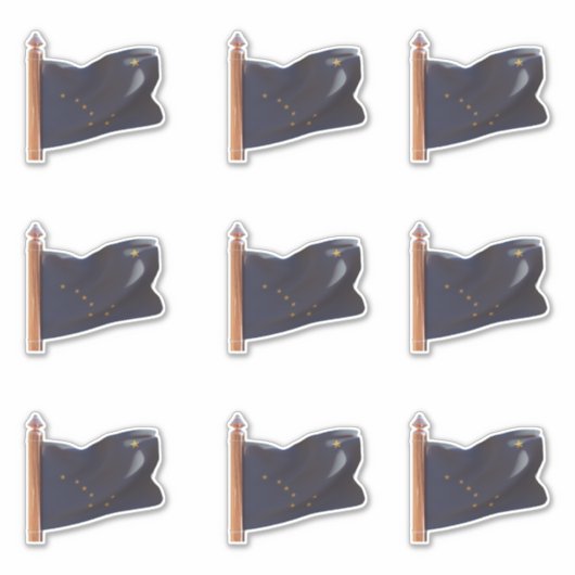 Sticker Drapeau de l'État d'Alaska (Devant)