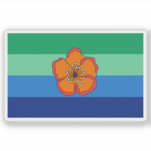 Sticker Drapeau de l'État d'Angaur, Palau