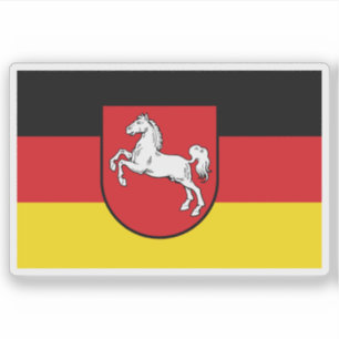 Sticker Drapeau de l'État de Basse-Saxe, Allemagne