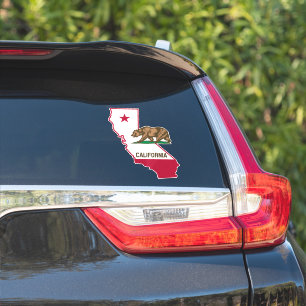 Sticker Drapeau de l'État de Californie ours