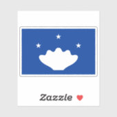 Sticker Drapeau de l'État de Hatohobei (Tobi), Palaos (Feuille)