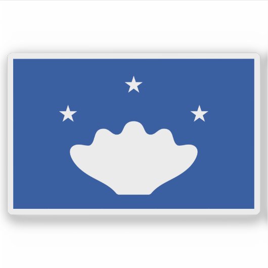 Sticker Drapeau de l'État de Hatohobei (Tobi), Palaos (Devant)