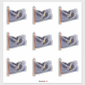 Sticker Drapeau de l'État de l'Indiana (Feuille)