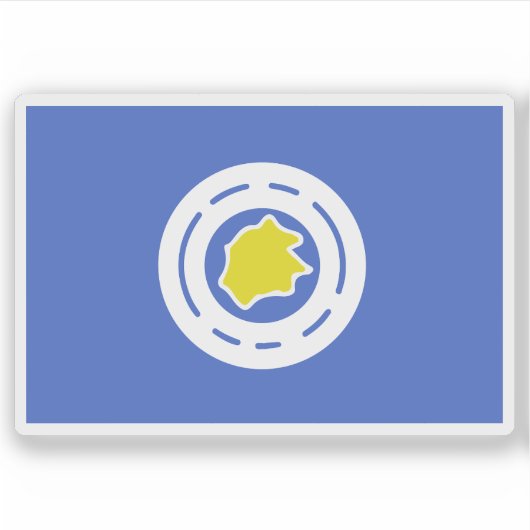 Sticker Drapeau de l'État de Ngeremlengui, Palau (Devant)