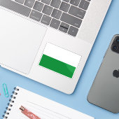 Sticker Drapeau de l'Etat de Styria (Steiermark), Autriche (Ordinateur portable avec iPhone)