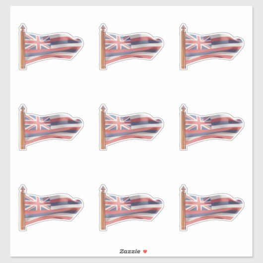 Sticker Drapeau de l'État d'Hawaï (Feuille)