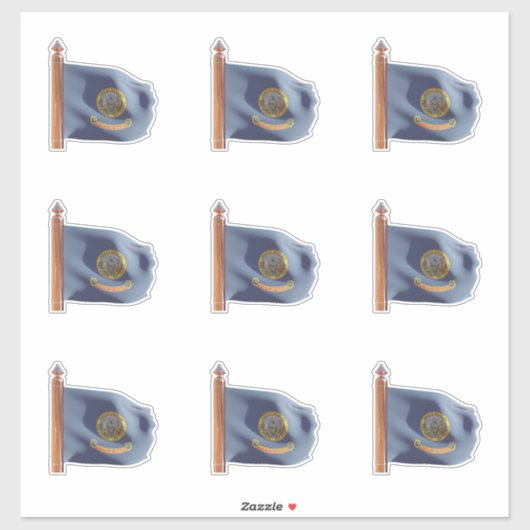 Sticker Drapeau de l'État d'Idaho (Feuille)