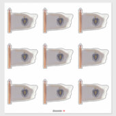 Sticker Drapeau de l'État du Massachusetts (Feuille)