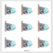 Sticker Drapeau de l'État du Minnesota (Entrant) (Feuille)