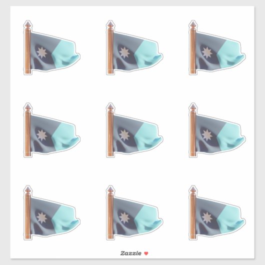 Sticker Drapeau de l'État du Minnesota (Entrant) (Feuille)