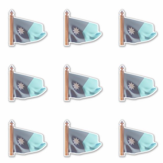 Sticker Drapeau de l'État du Minnesota (Entrant) (Devant)