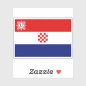 Sticker Drapeau de l'État indépendant de Croatie (1941-194 (Feuille)
