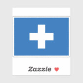 Sticker Drapeau de l'État libre d'Ikaria, Grèce (1912) (Feuille)