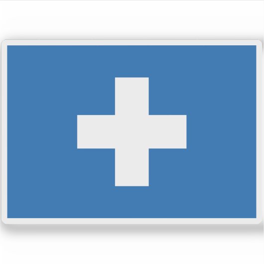 Sticker Drapeau de l'État libre d'Ikaria, Grèce (1912) (Devant)