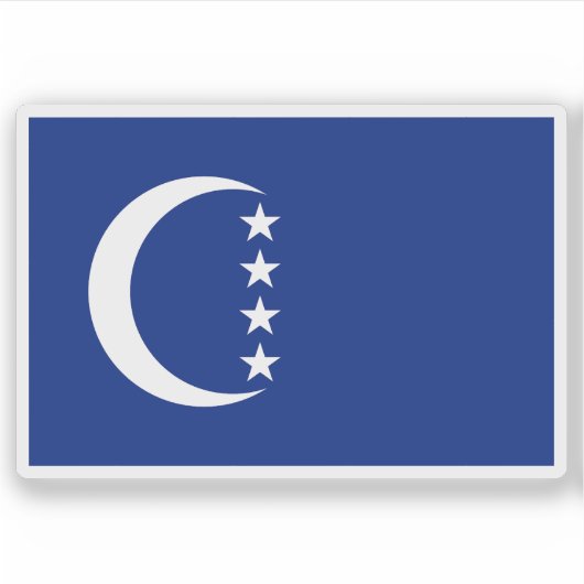 Sticker Drapeau de l'île de Grande Comore, Comores (Devant)