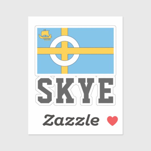 Sticker Drapeau de l'île de Skye, ÉCOSSE (Feuille)