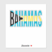 Sticker Drapeau de l'île de vacances des Bahamas (Feuille)