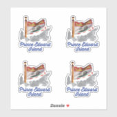 Sticker Drapeau de l'Île-du-Prince-Édouard (Feuille)