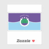 Sticker Drapeau de l'île Mackinac, Michigan (Feuille)