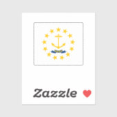 Sticker Drapeau de l'île Rhode (Feuille)