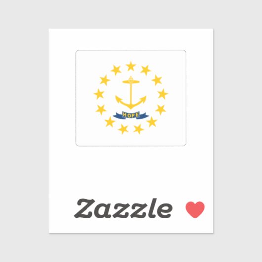 Sticker Drapeau de l'île Rhode (Feuille)