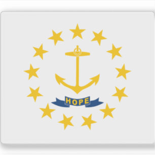 Sticker Drapeau de l'île Rhode