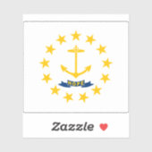 Sticker Drapeau de l'île Rhode (Feuille)