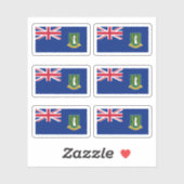Sticker Drapeau de l'île Vierge (Feuille)