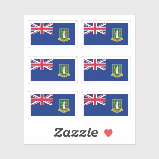Sticker Drapeau de l'île Vierge (Feuille)