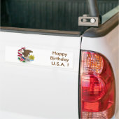 Sticker Drapeau de l'Illinois, Joyeux anniversaire (Sur camion)