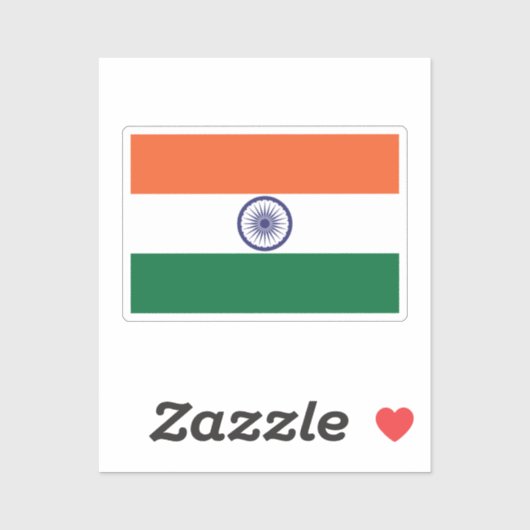 Sticker Drapeau de l'Inde (Feuille)