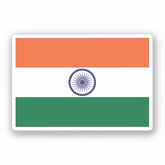 Sticker Drapeau de l'Inde (Recto)