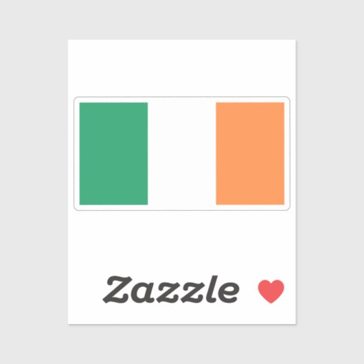 Sticker Drapeau de l'Irlande découpé sur mesure (Feuille)