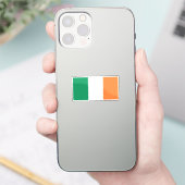 Sticker Drapeau de l'Irlande découpé sur mesure (Téléphone)