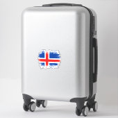 Sticker Drapeau de l'Islande (Sur valise)