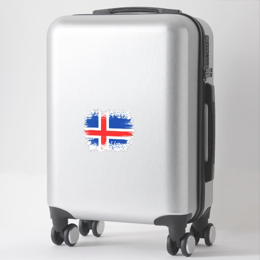 Sticker Drapeau de l'Islande (Sur valise)