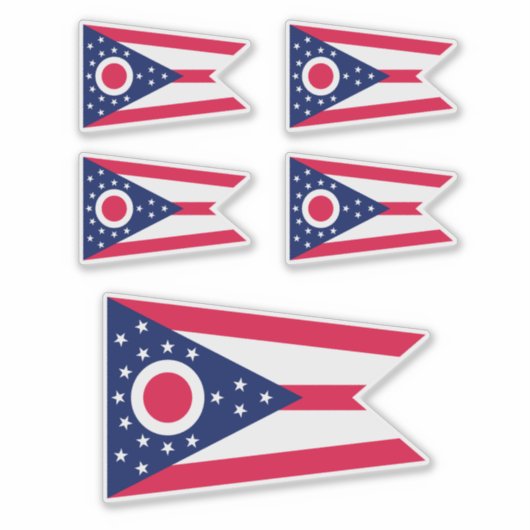 Sticker Drapeau de l'Ohio (Devant)