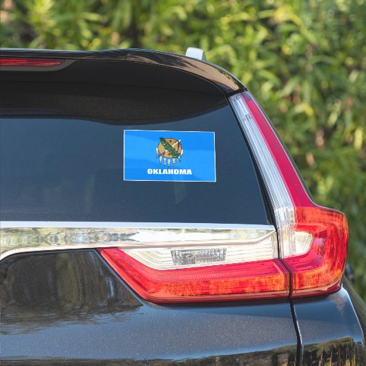 Sticker Drapeau de l'Oklahoma (Côté voiture)